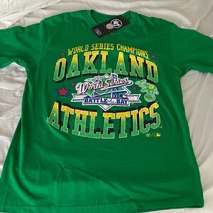 47 Brand,  Green Oakland Athletics Champions Tee World Series NWT size M